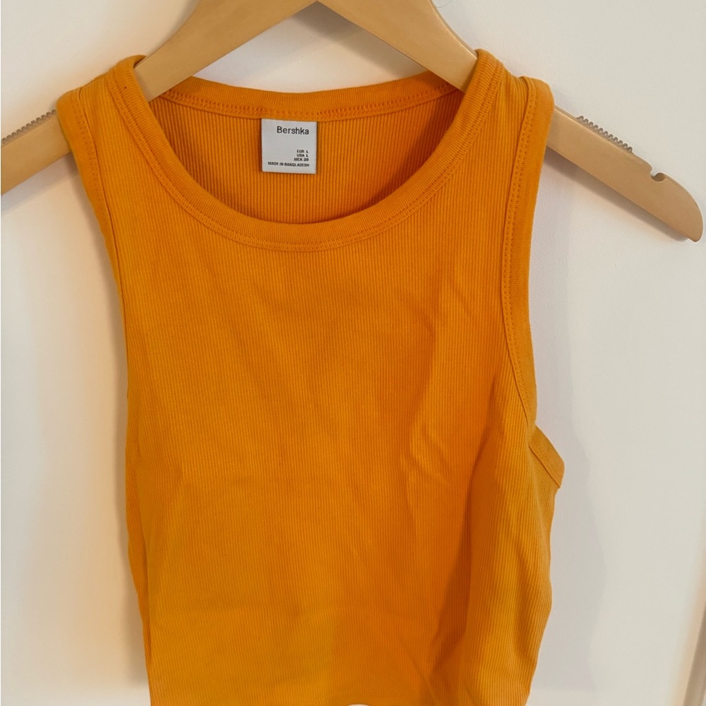 Bershka Bright Orange Tank Top